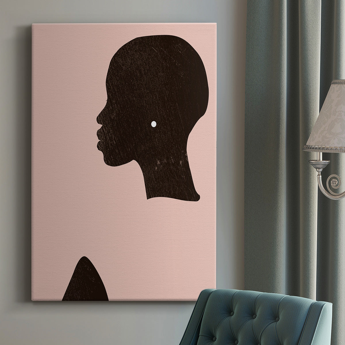 Pink Silhouette I Premium Gallery Wrapped Canvas - Ready to Hang