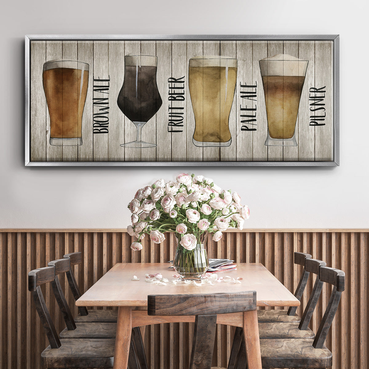 Beer Chart I - Floater Framed Canvas Print