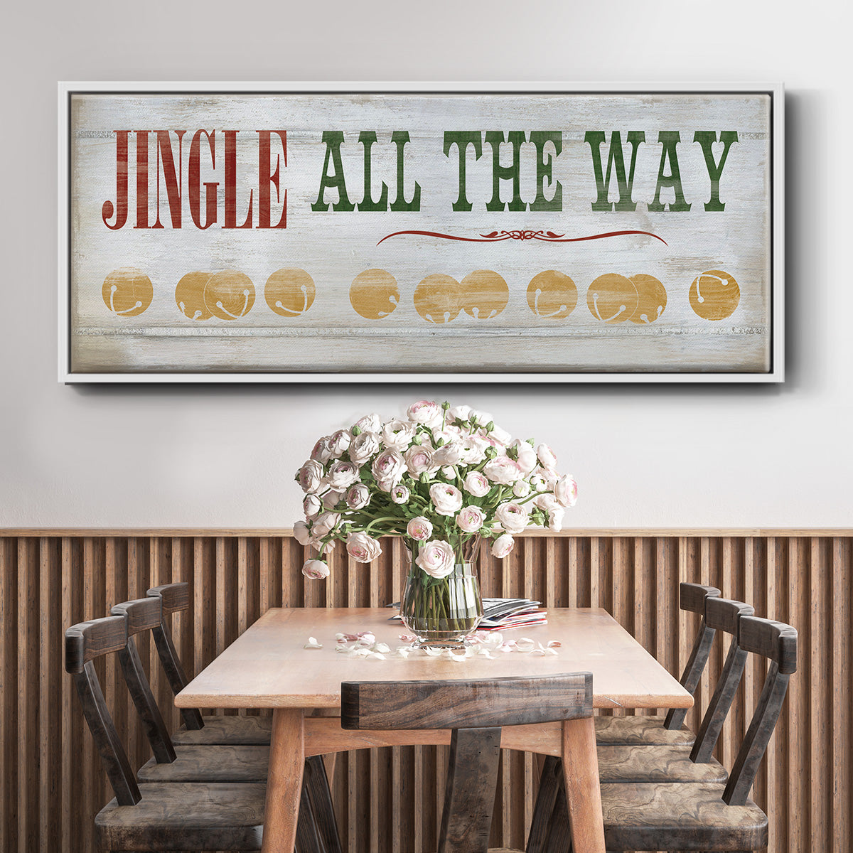 Jingle All the Way - Floater Framed Canvas Print