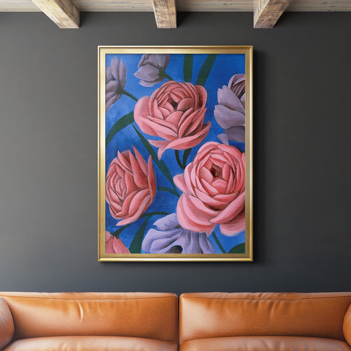 Layered Petals I - Modern Framed Canvas Print