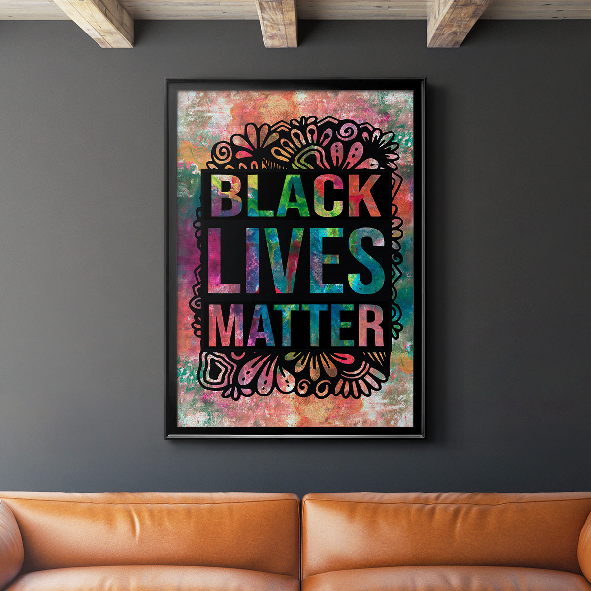 Graffiti Black Lives Matter - Modern Framed Canvas Print