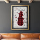 Checkered Snowman II - Modern Framed Canvas Print