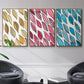 Patterned Leaf Shapes I - Framed Premium Gallery Wrapped Canvas L Frame 3 Piece Set - Ready to Hang