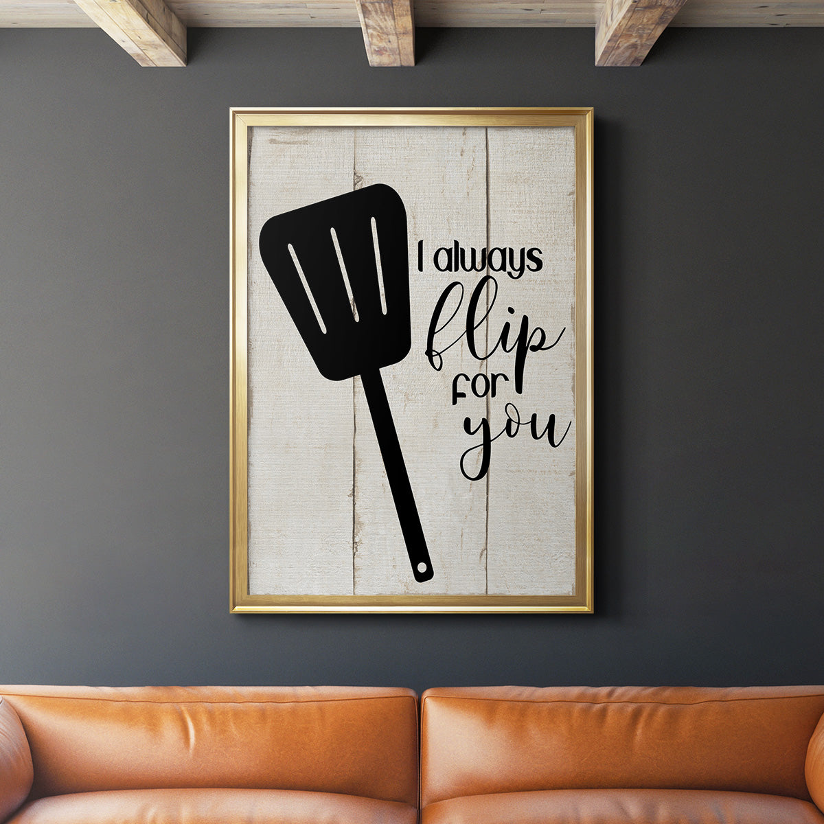 Flip For You - Modern Framed Canvas Print