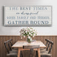 Family and Friends Gather - Floater Framed Canvas Print
