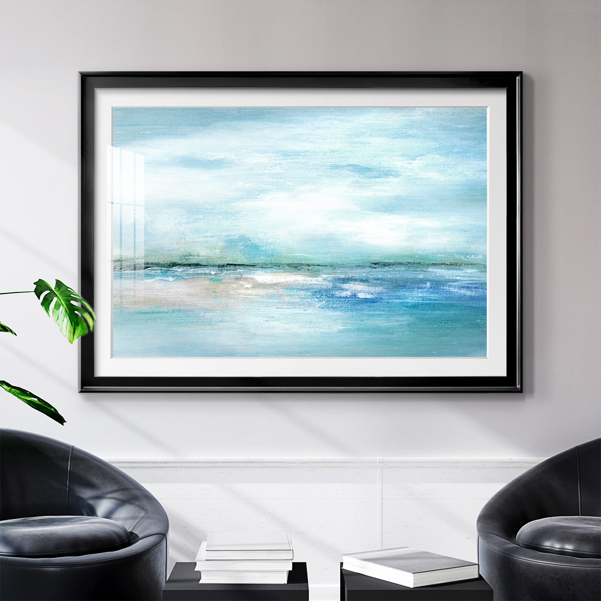 Silhouette Sunset - Modern Framed Art Print