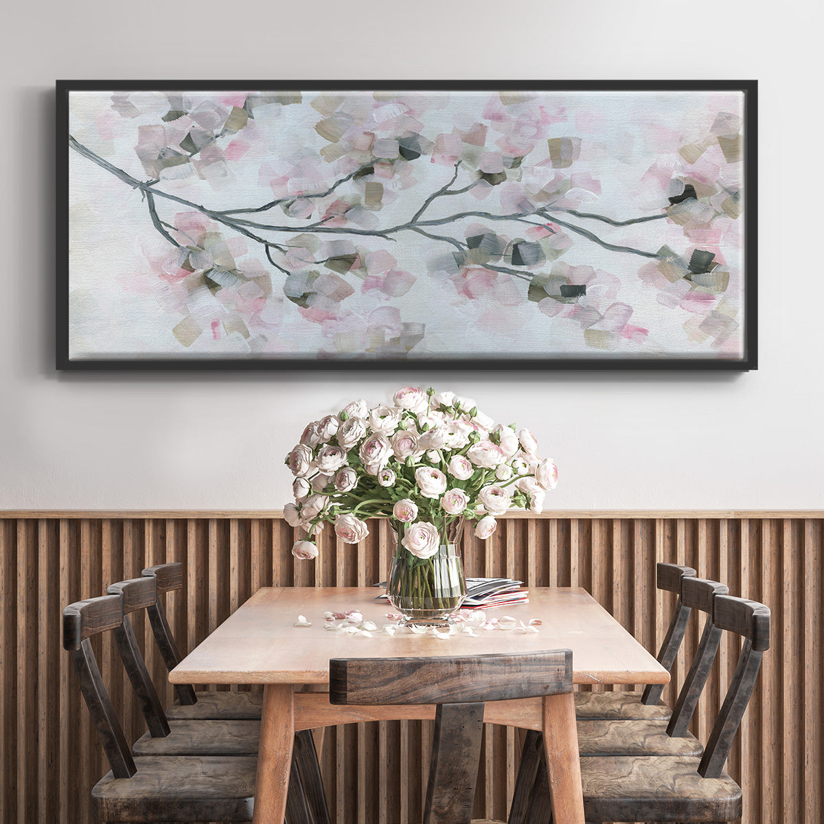 Cherry Blossoms - Floater Framed Canvas Print