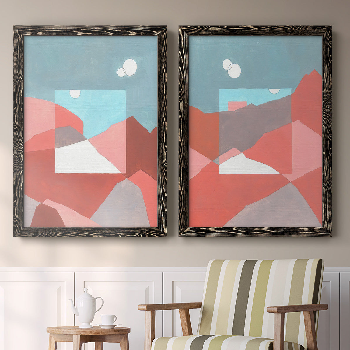 Desert Dreamscape I - Premium Framed Canvas 2 Piece Set - Ready to Hang