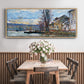The Seine at Lavacourt, Winter, 1879 - Floater Framed Canvas Print