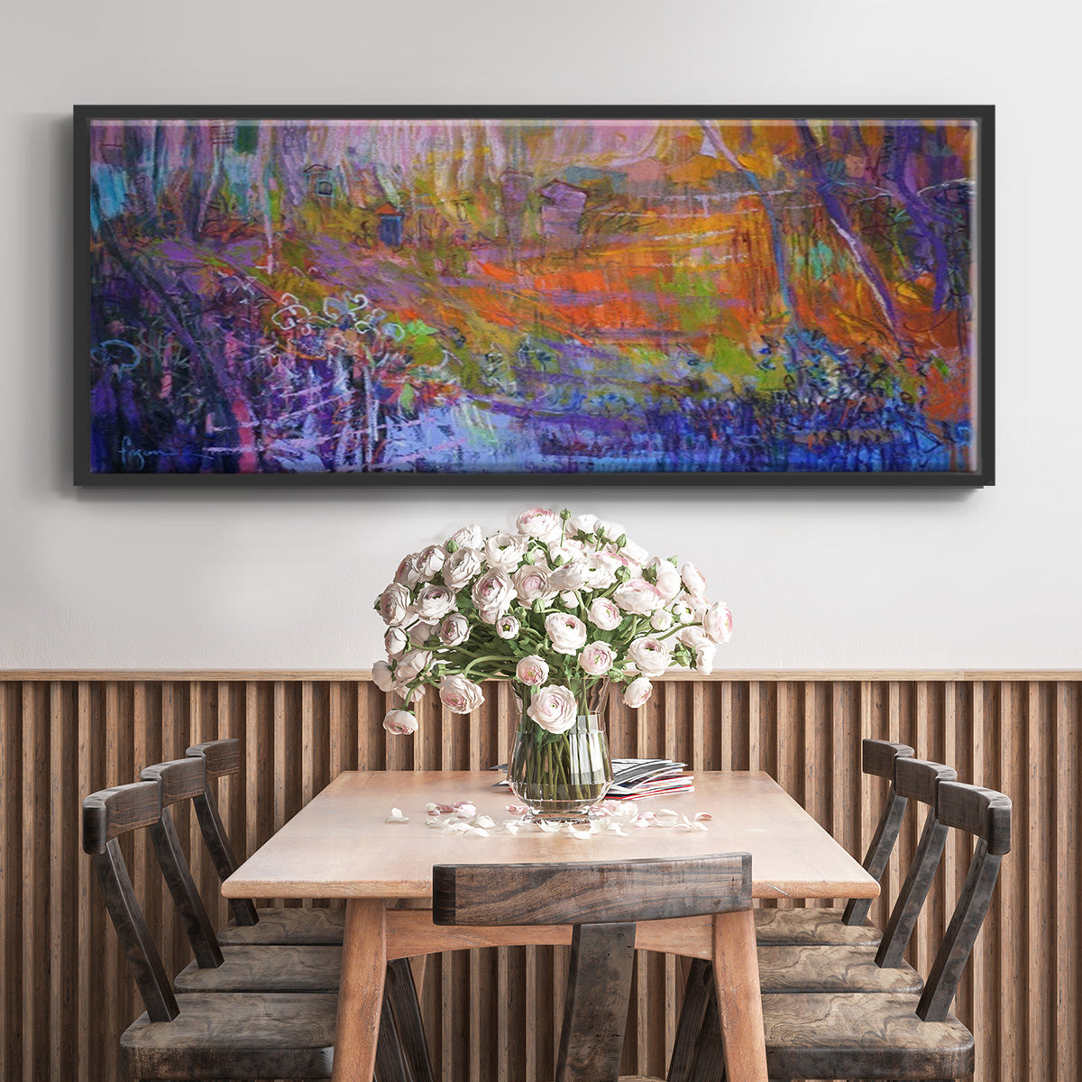 Nocturn in the Secret - Floater Framed Canvas Print
