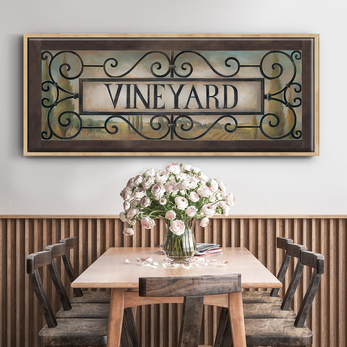 Vineyard - Floater Framed Canvas Print