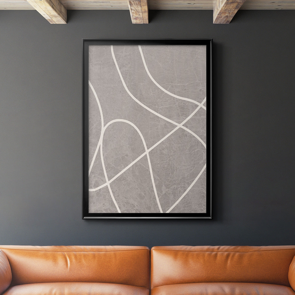 Fissures I - Modern Framed Canvas Print