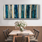 Blue Streaks - Floater Framed Canvas Print