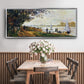 The Riverbank at Le Petit - Floater Framed Canvas Print