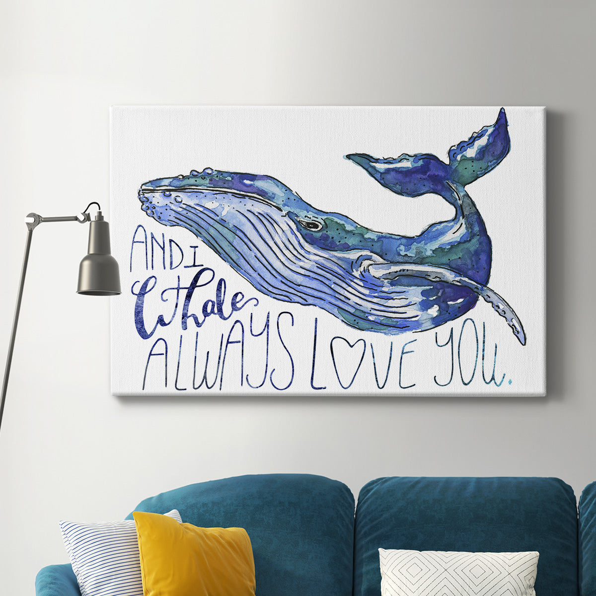 Whale Love I Premium Gallery Wrapped Canvas - Ready to Hang