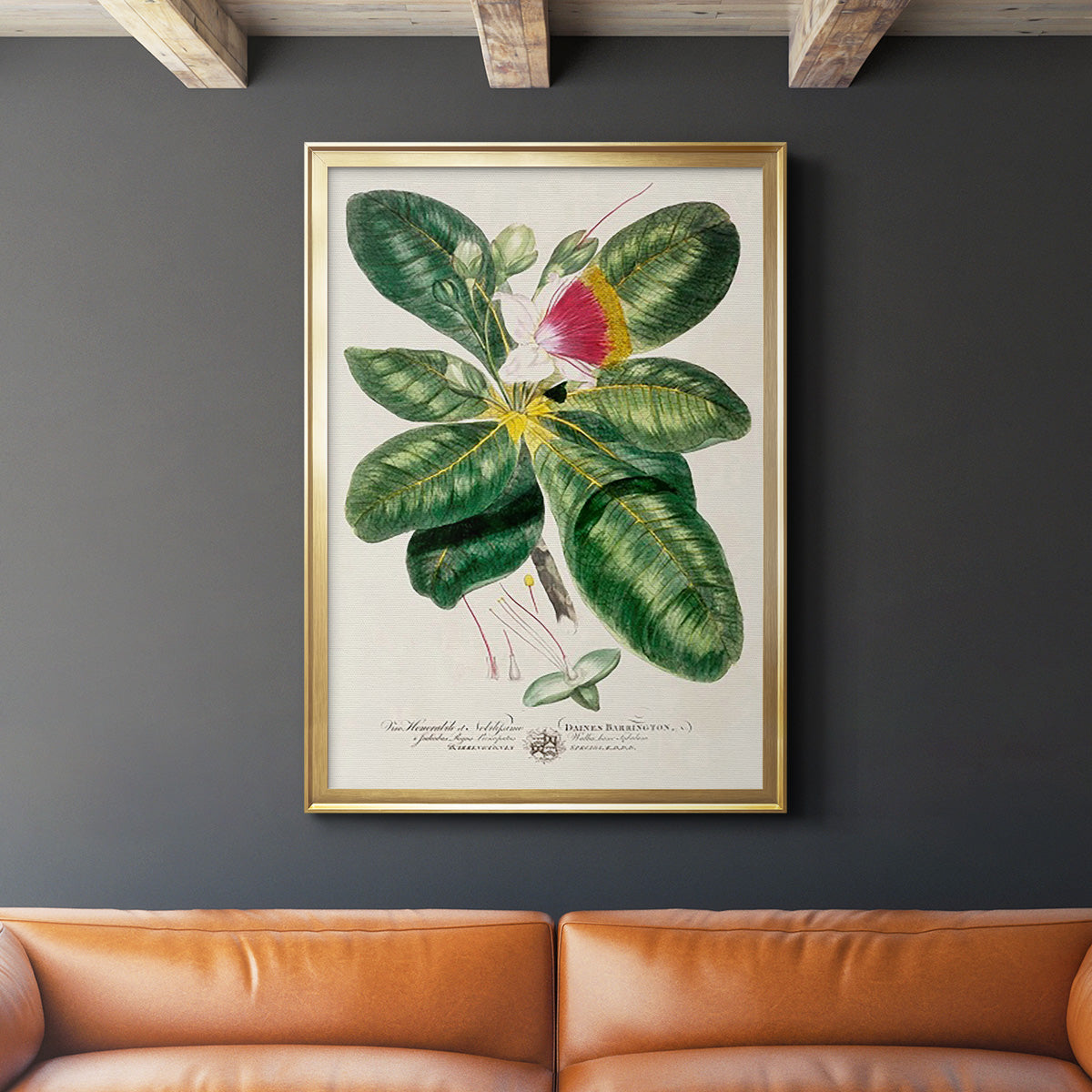 Imperial Tropical Botanical I - Modern Framed Canvas Print