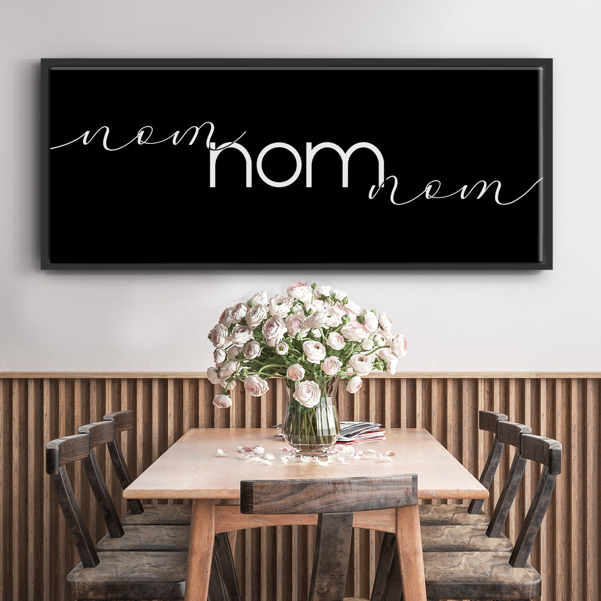 Nom Nom Nom - Floater Framed Canvas Print