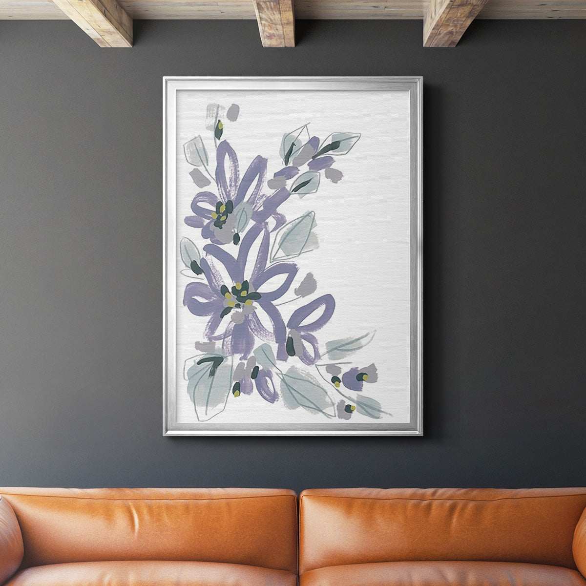 Periwinkle Patch I - Modern Framed Canvas Print