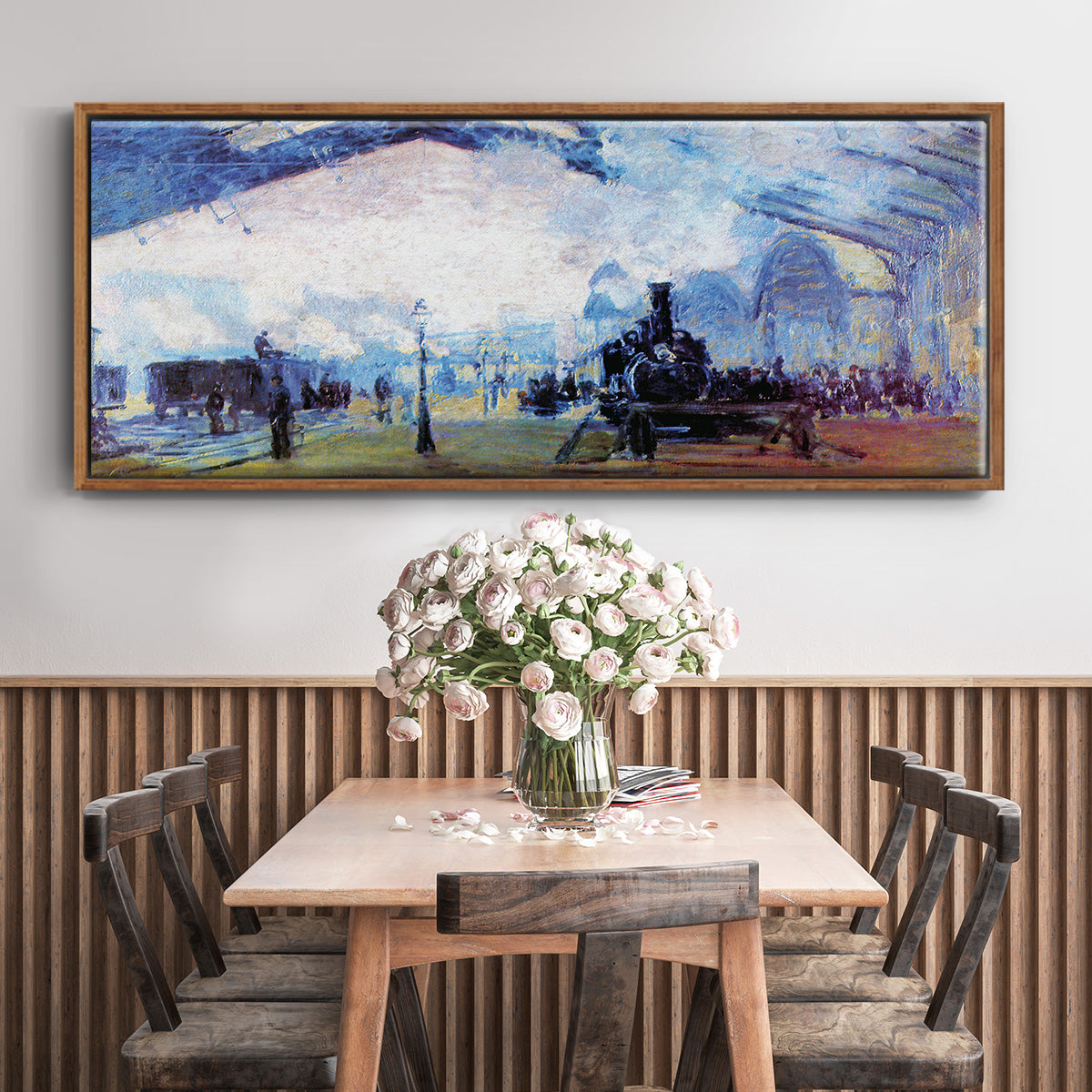 Saint Lazare Station in Paris - Floater Framed Canvas Print