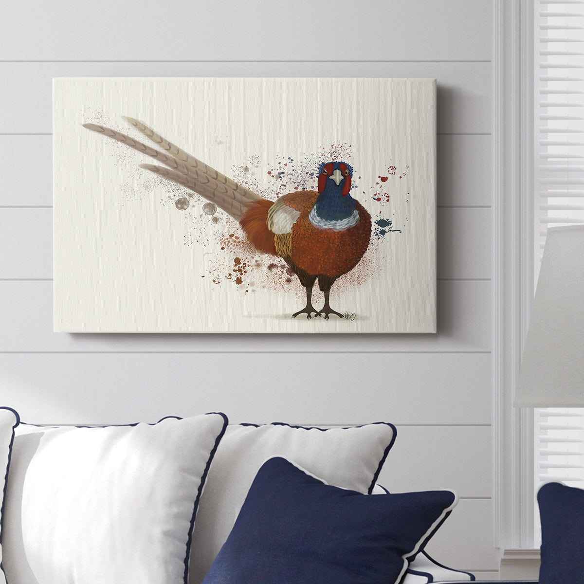 Pheasant Splash 7 - Canvas Art Print