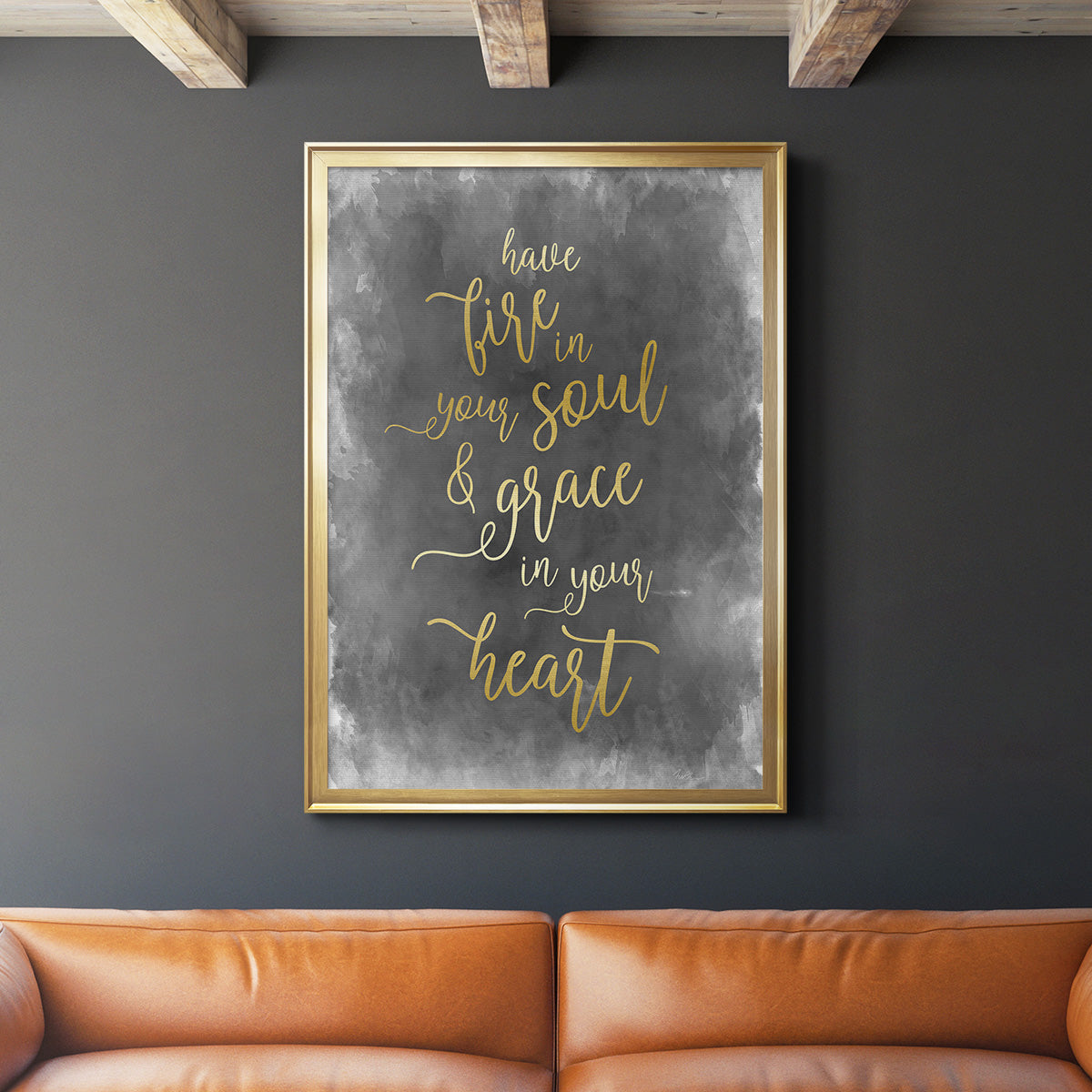 Fire in Your Soul - Modern Framed Canvas Print