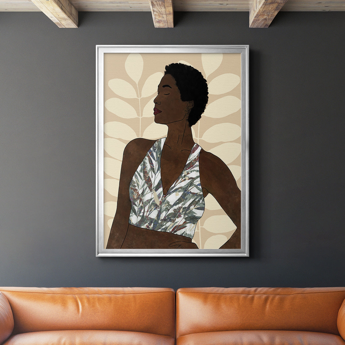 Ethnic Beauty I - Modern Framed Canvas Print