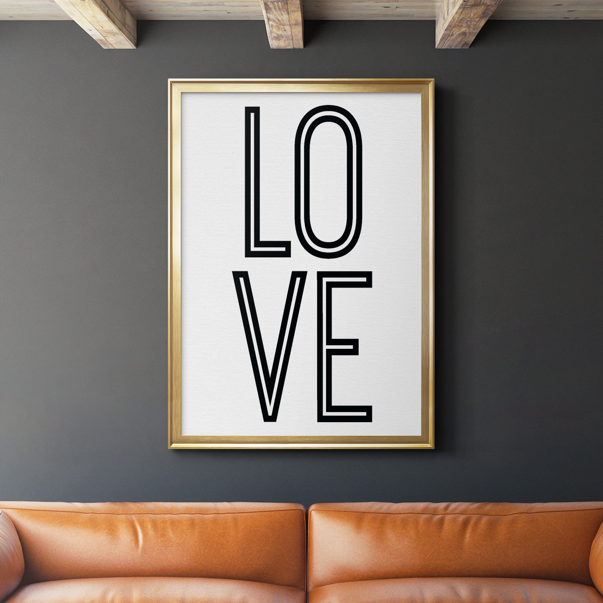 Bold Love II - Modern Framed Canvas Print