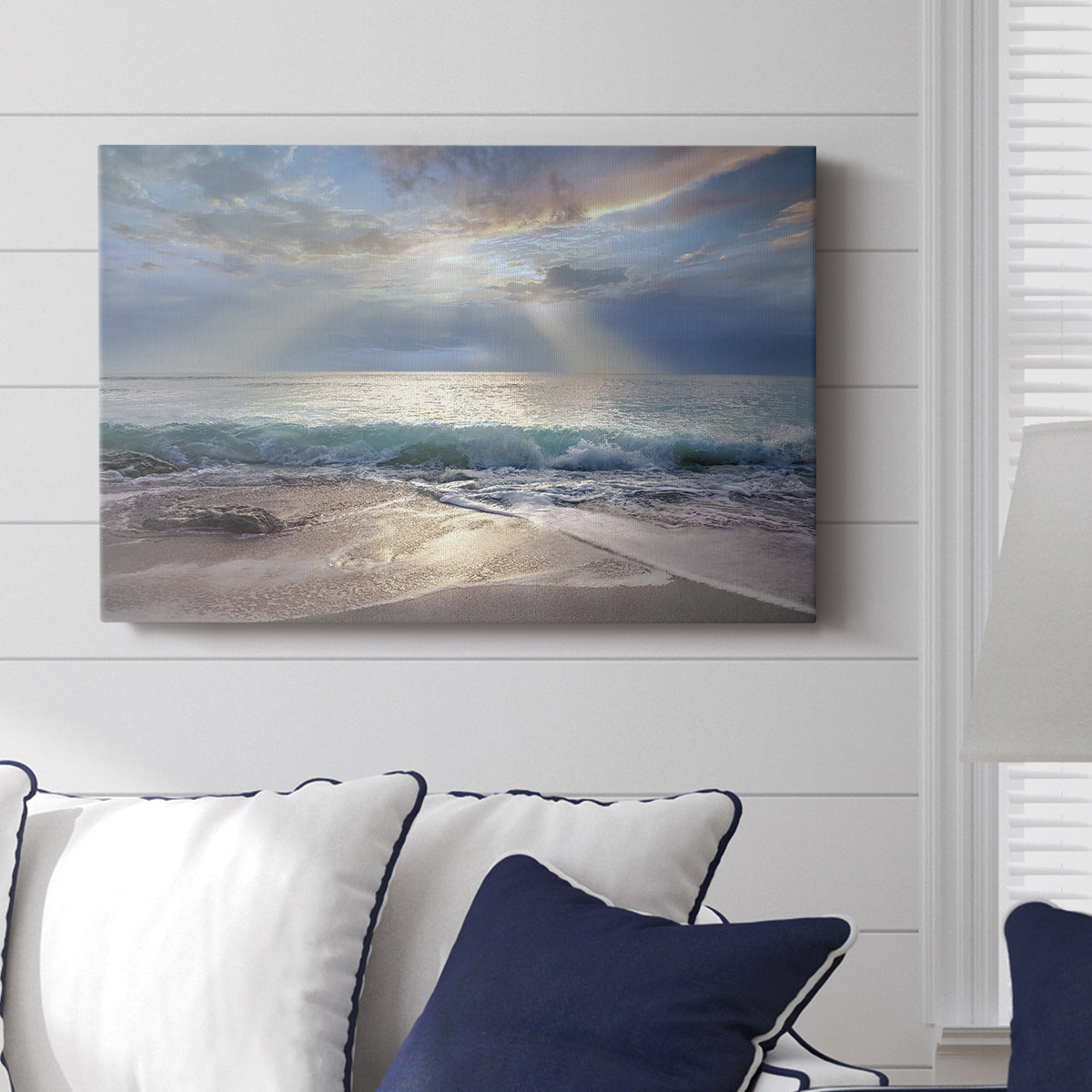 Aqua Blue Morning - Canvas Art Print