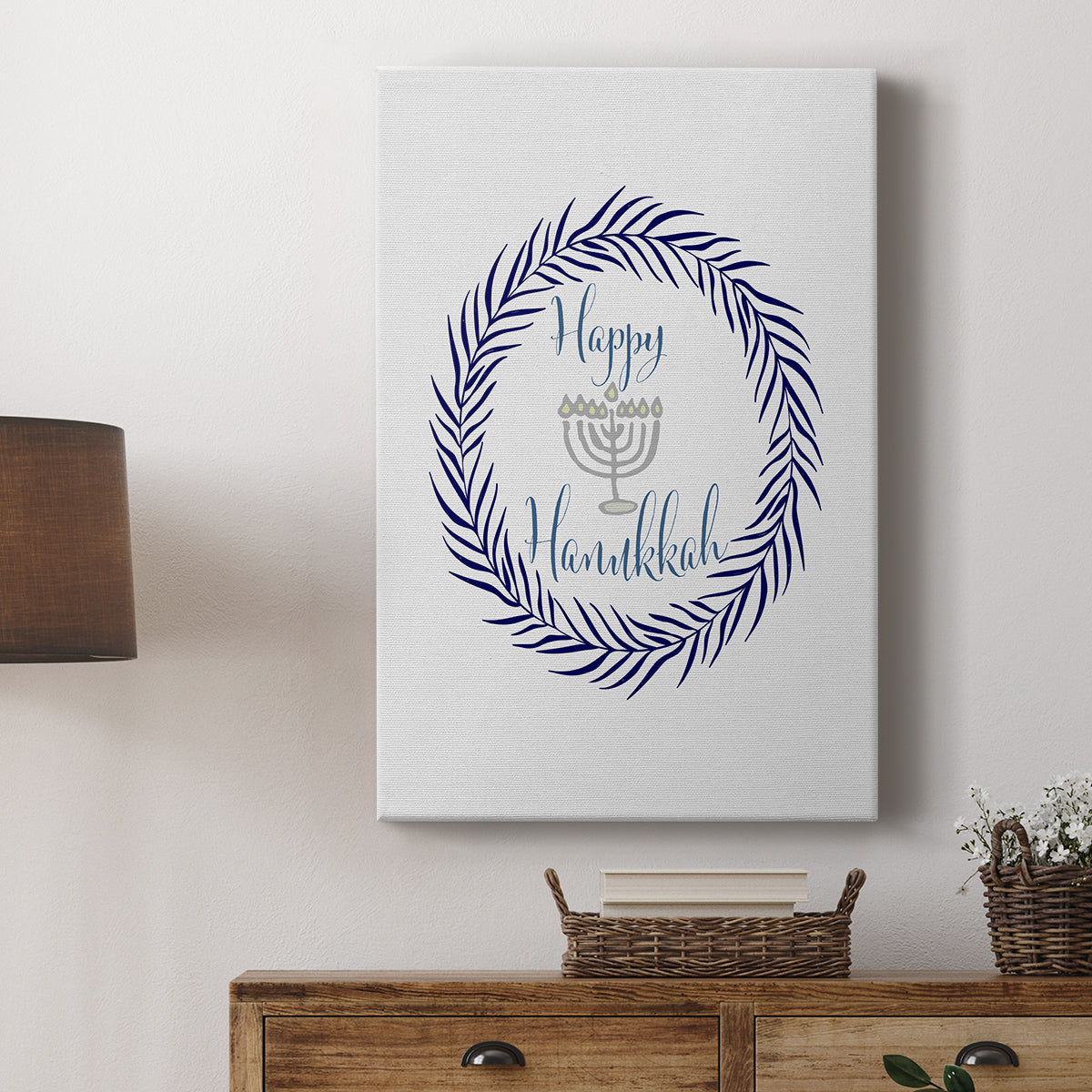 Hanukkah Wreath - Canvas Art Print