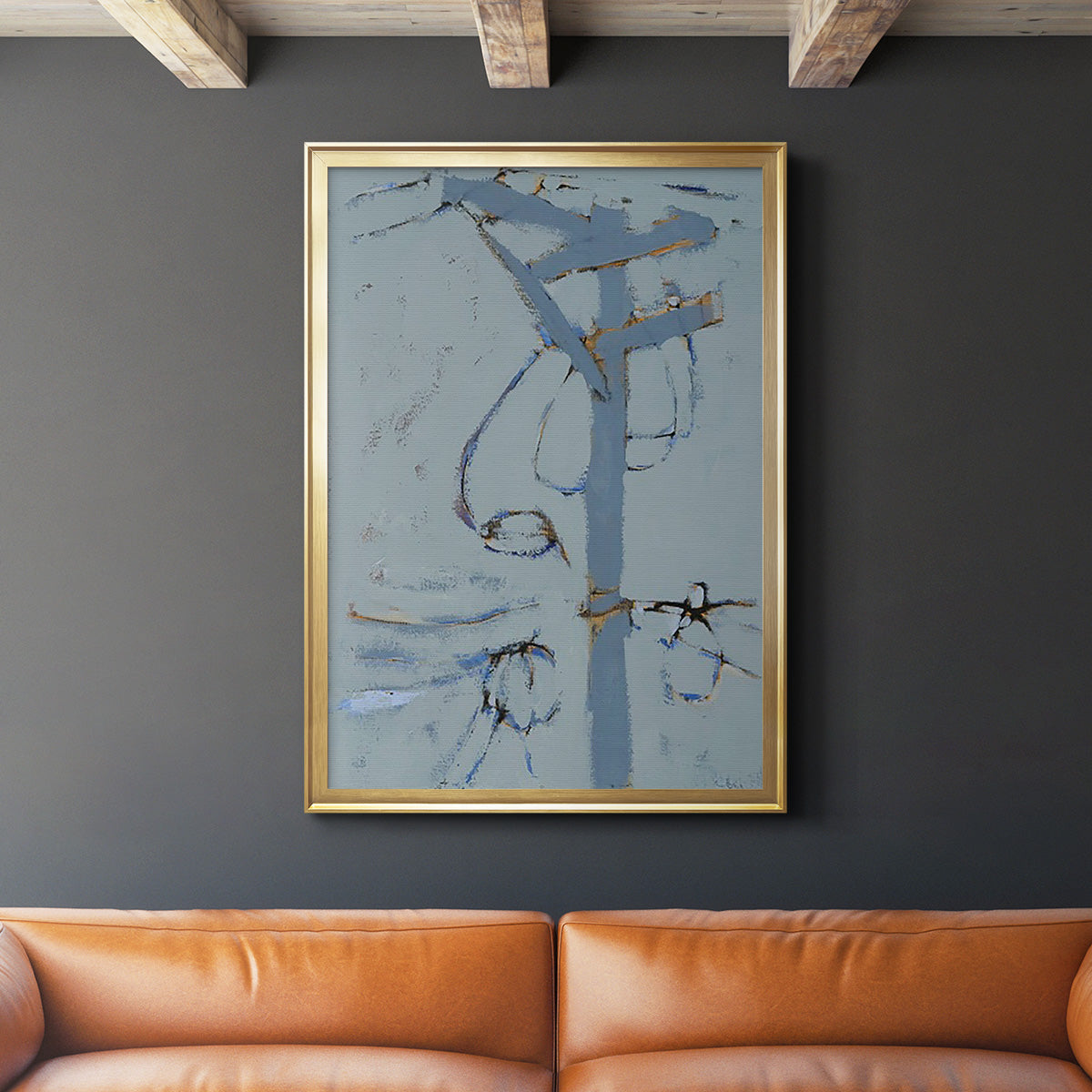 Wires VI - Modern Framed Canvas Print