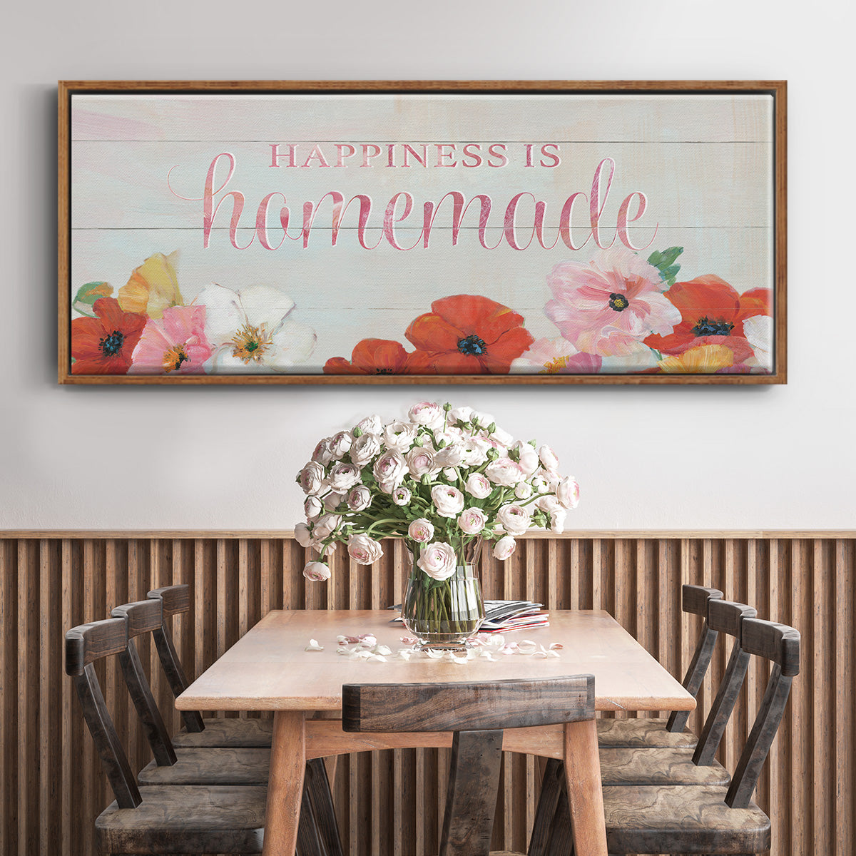 Happiness is Homemade - Floater Framed Canvas Print