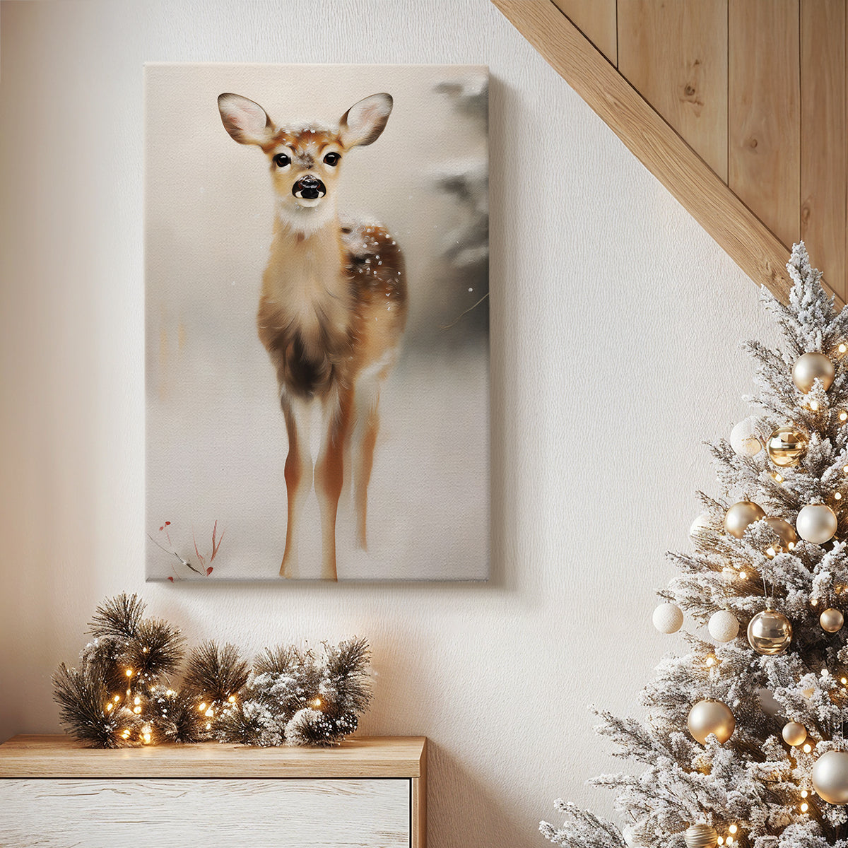 Tinsel-Gold Night at Night - Canvas Art Print
