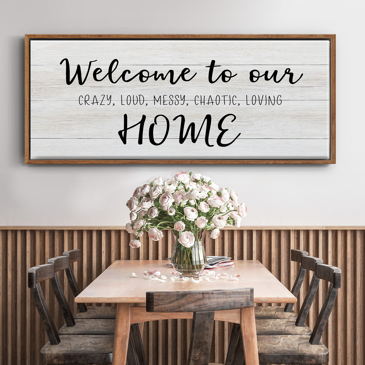 Welcome to Our Home - Floater Framed Canvas Print