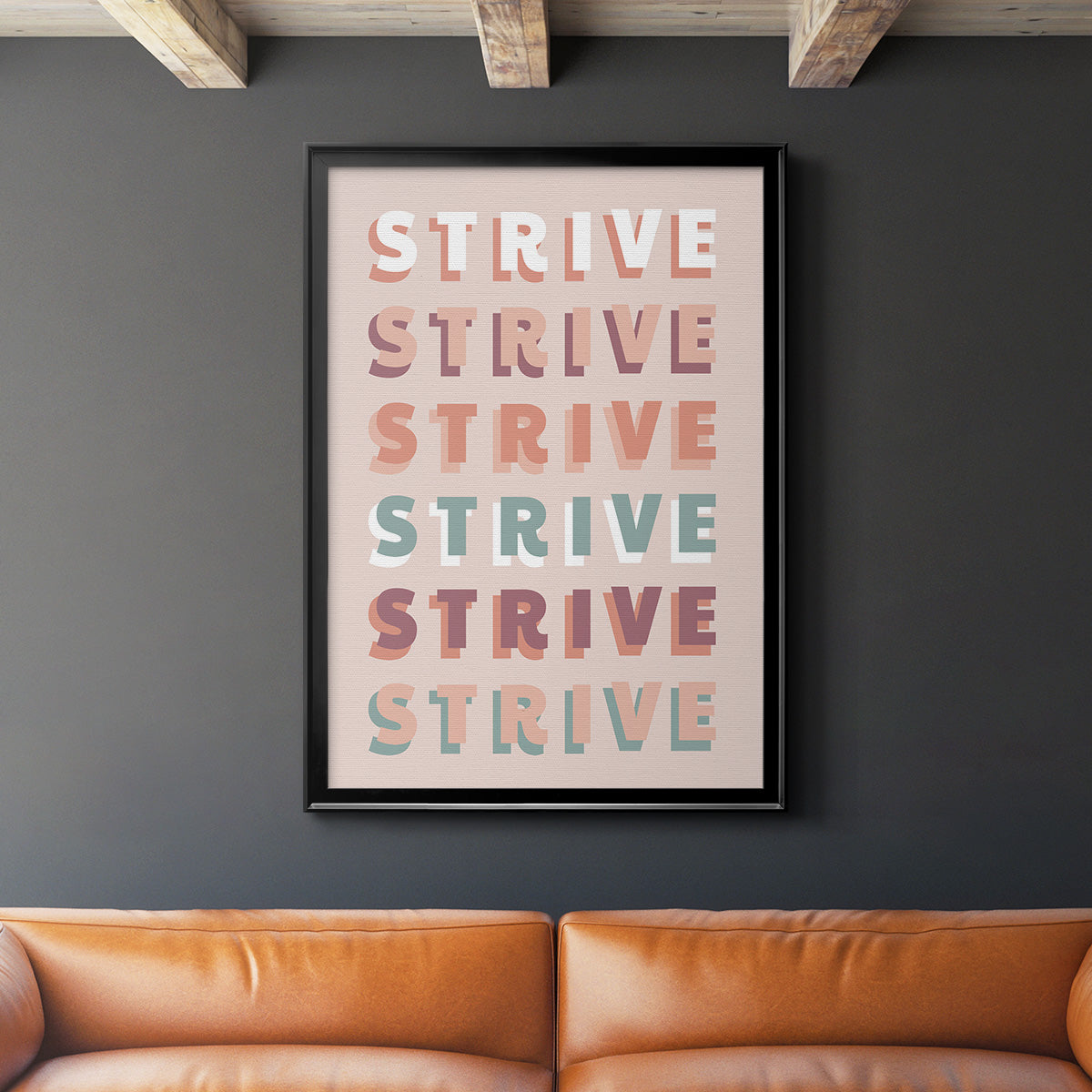 Strive - Modern Framed Canvas Print