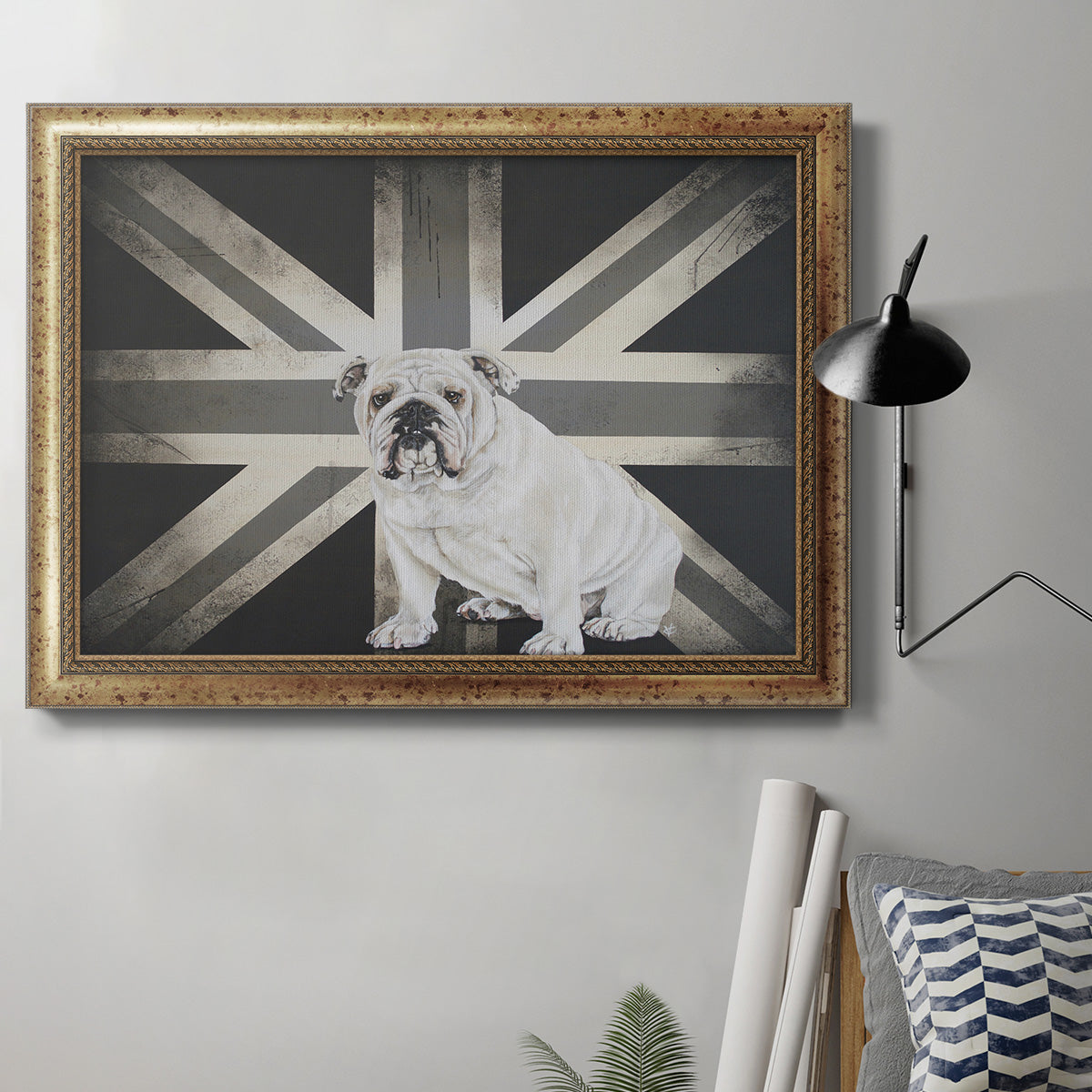 Best of British B&W Premium Framed Canvas- Ready to Hang