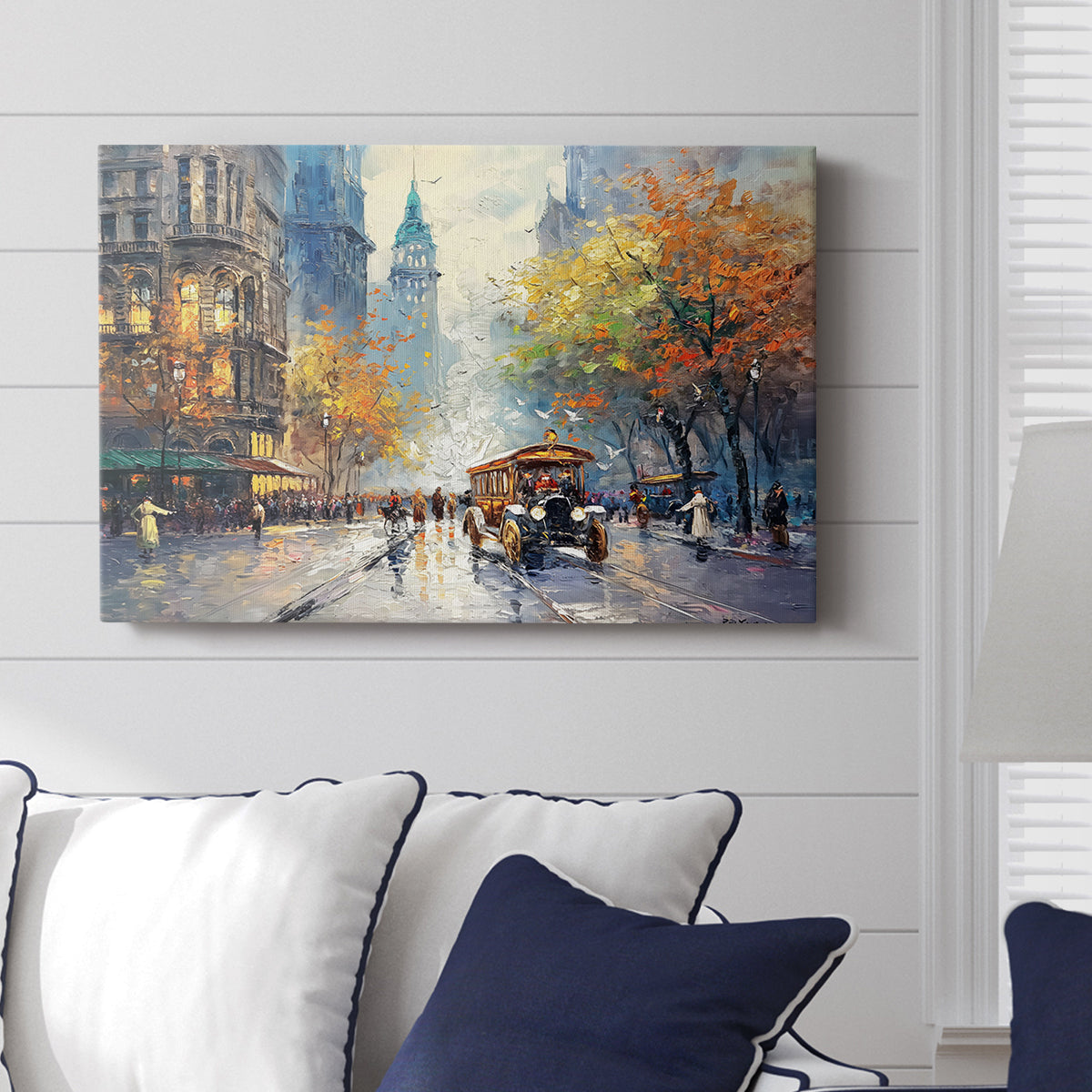 City Oil Painting XXIII - Canvas Art Print