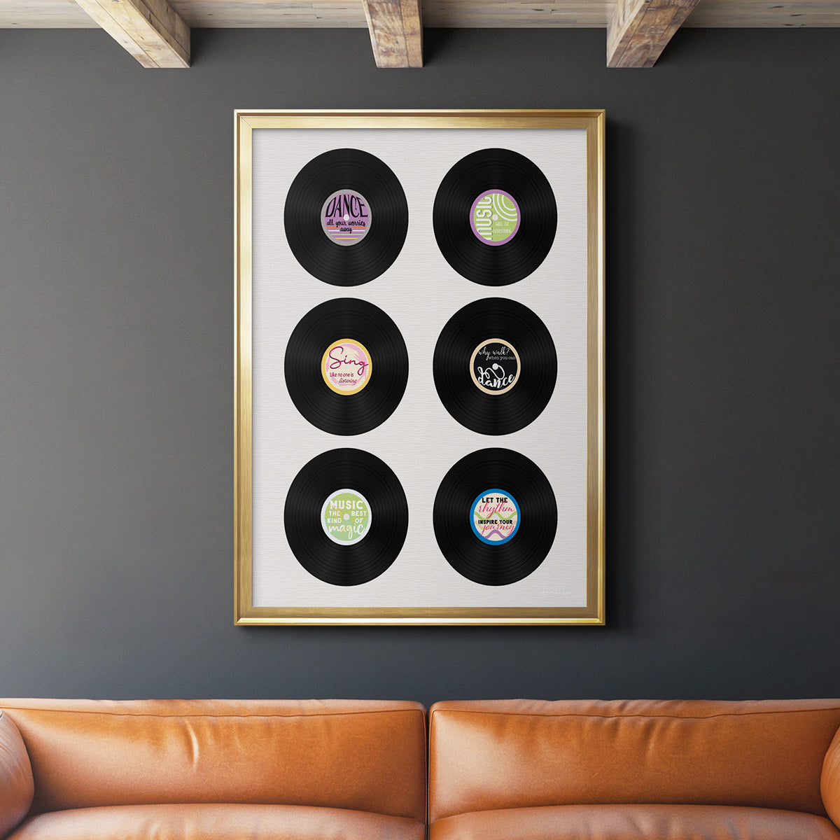 Vinyl Inspiration - Modern Framed Canvas Print