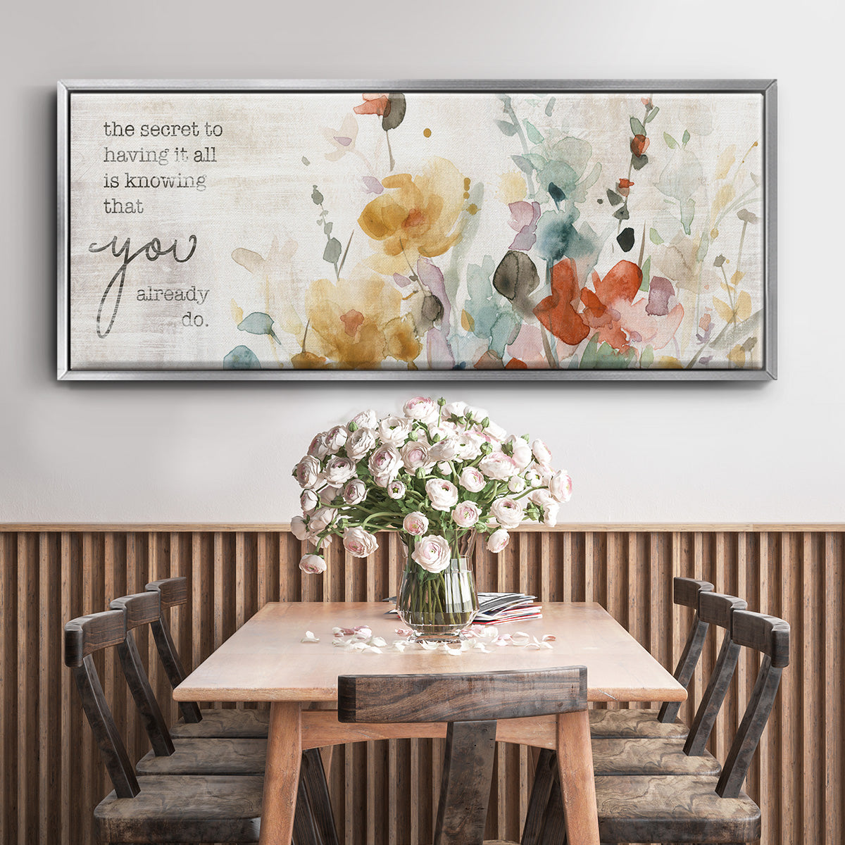Full Bloom Verse - Floater Framed Canvas Print