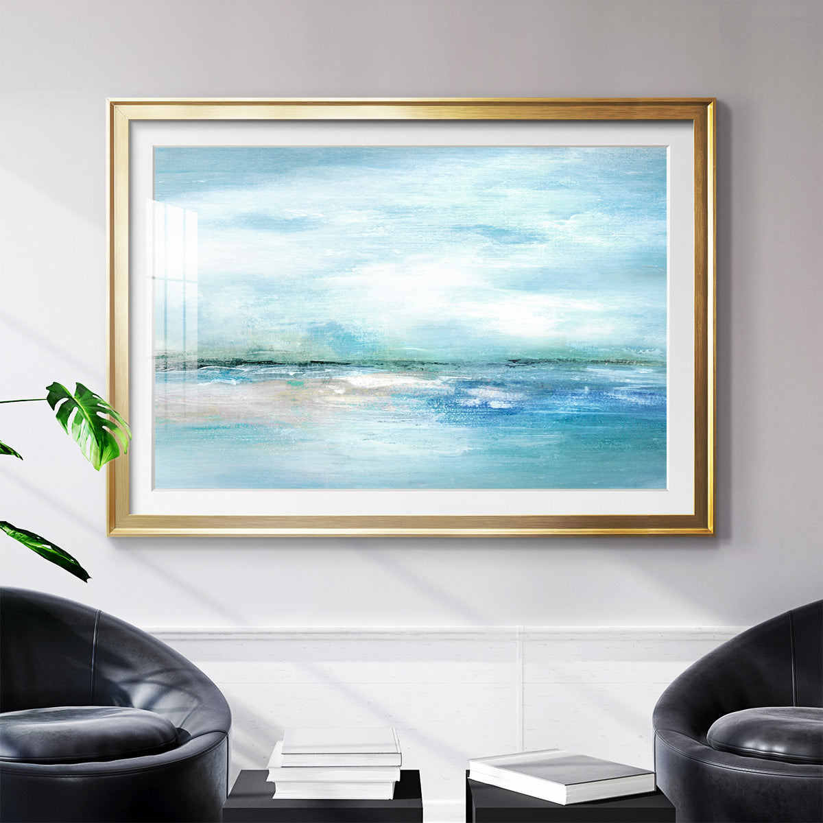Silhouette Sunset - Modern Framed Art Print