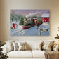 Pale Winter Nativity Hearth - Canvas Art Print