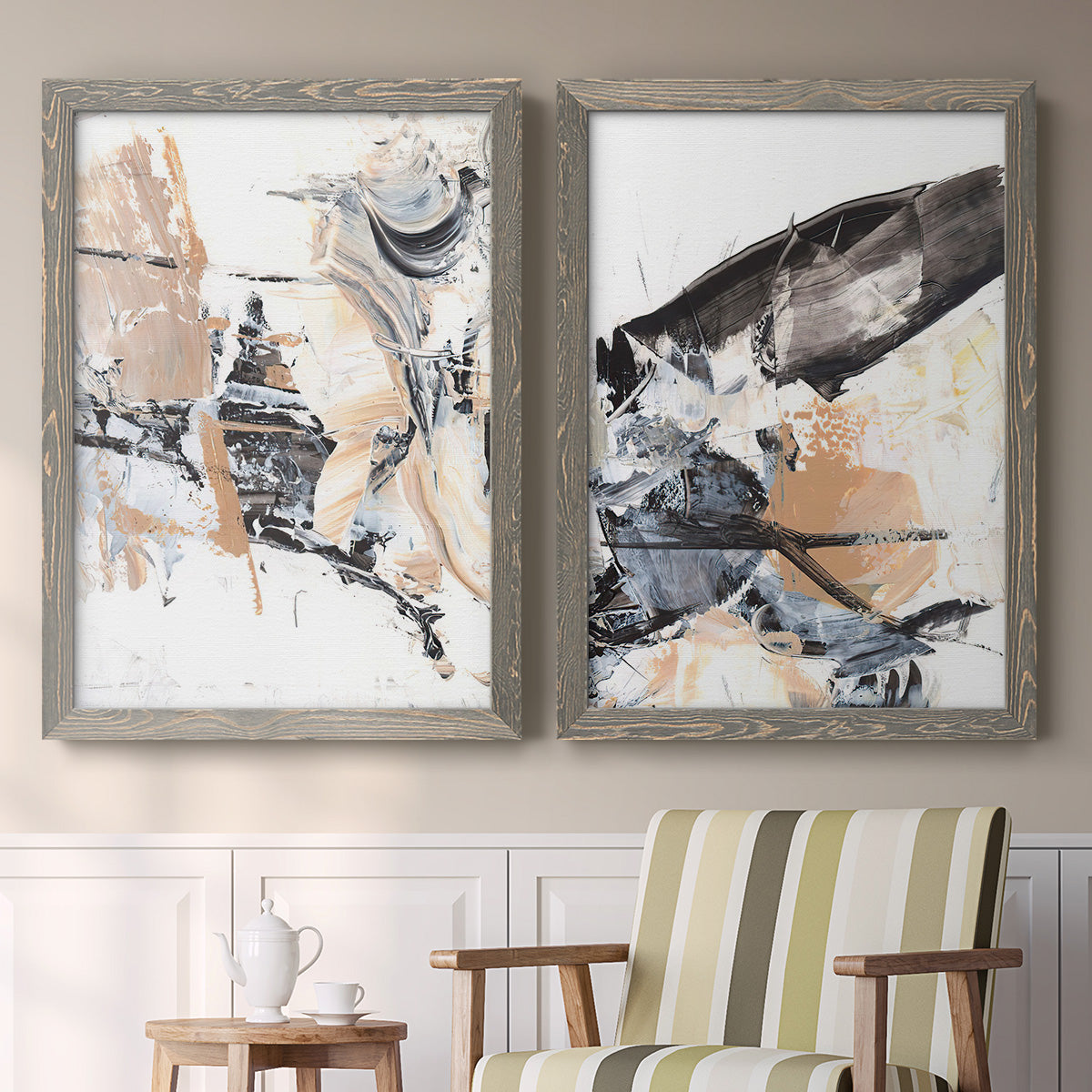 Ruckus III - Premium Framed Canvas 2 Piece Set - Ready to Hang