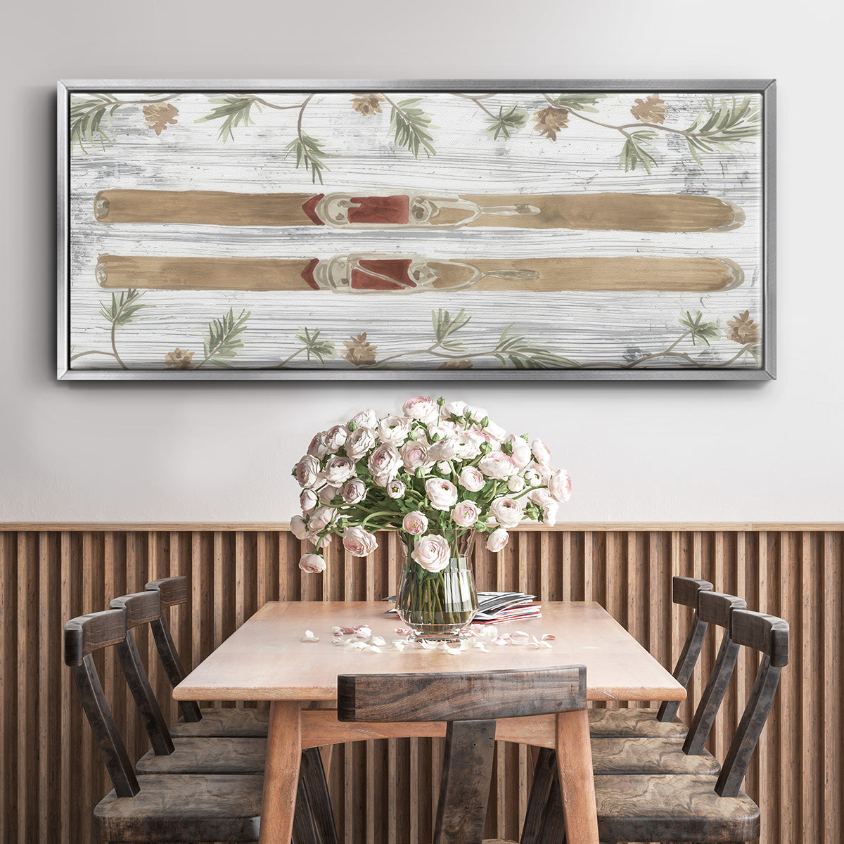 Pinecone Lodge Collection D - Floater Framed Canvas Print