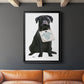 Love and Black Labrador - Modern Framed Canvas Print