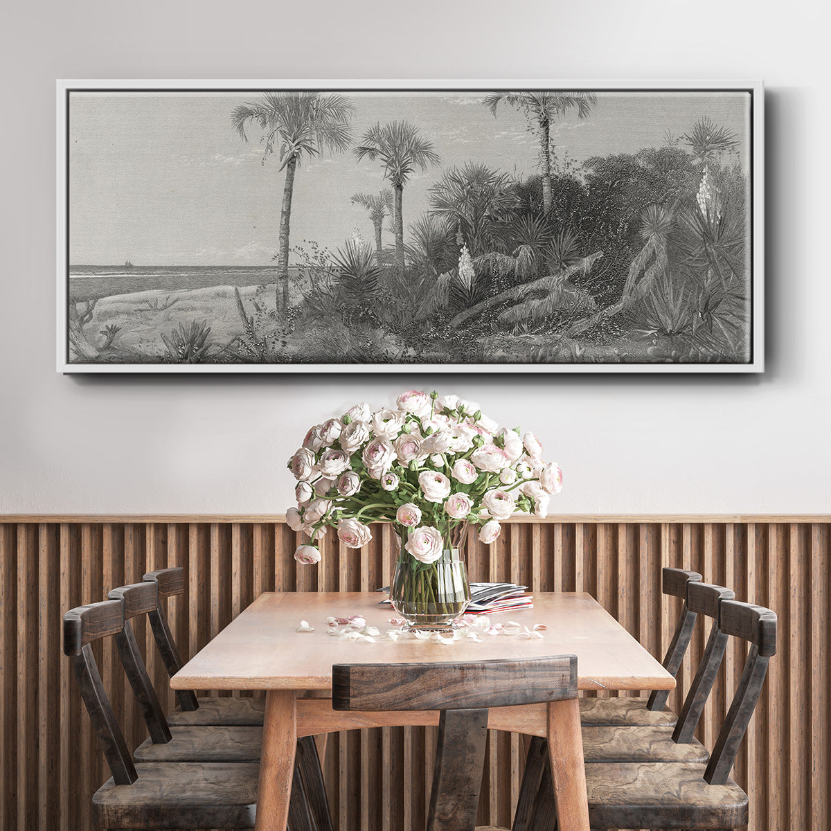 On the Coast of Florida - Floater Framed Canvas Print