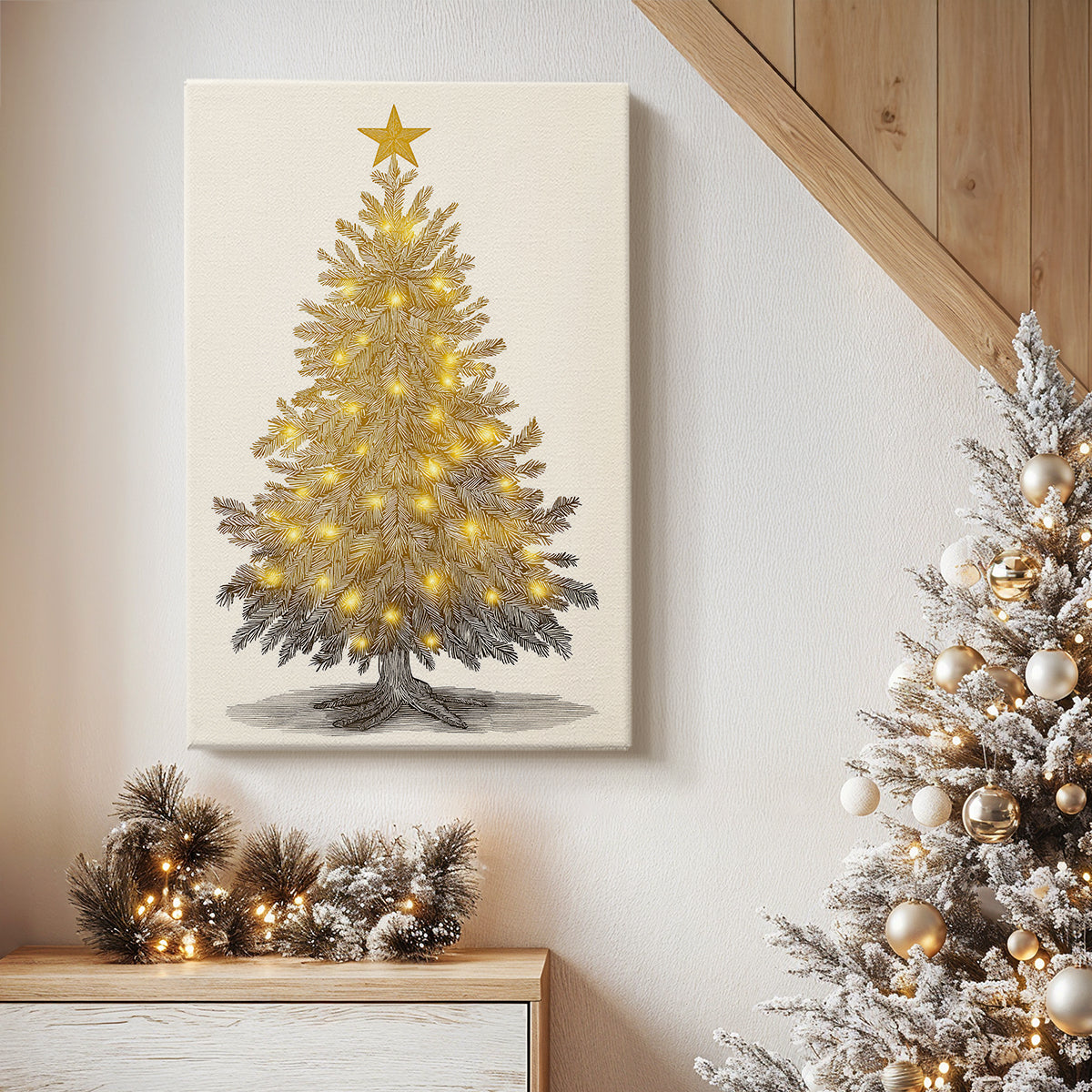 Gilded Lantern at Dawn - Canvas Art Print