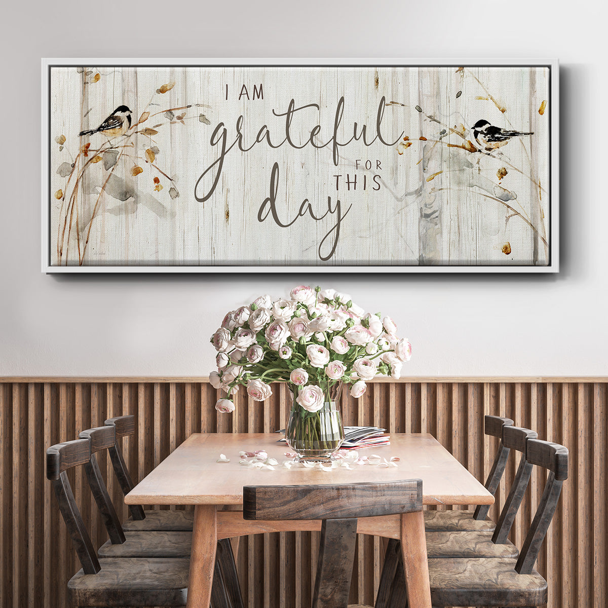 Grateful for this Day - Floater Framed Canvas Print