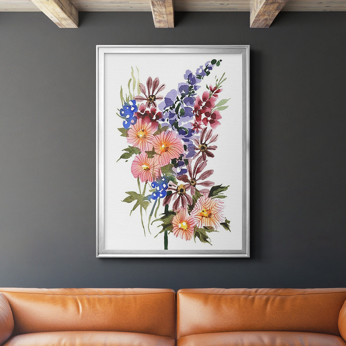 Garden Bouquets III - Modern Framed Canvas Print