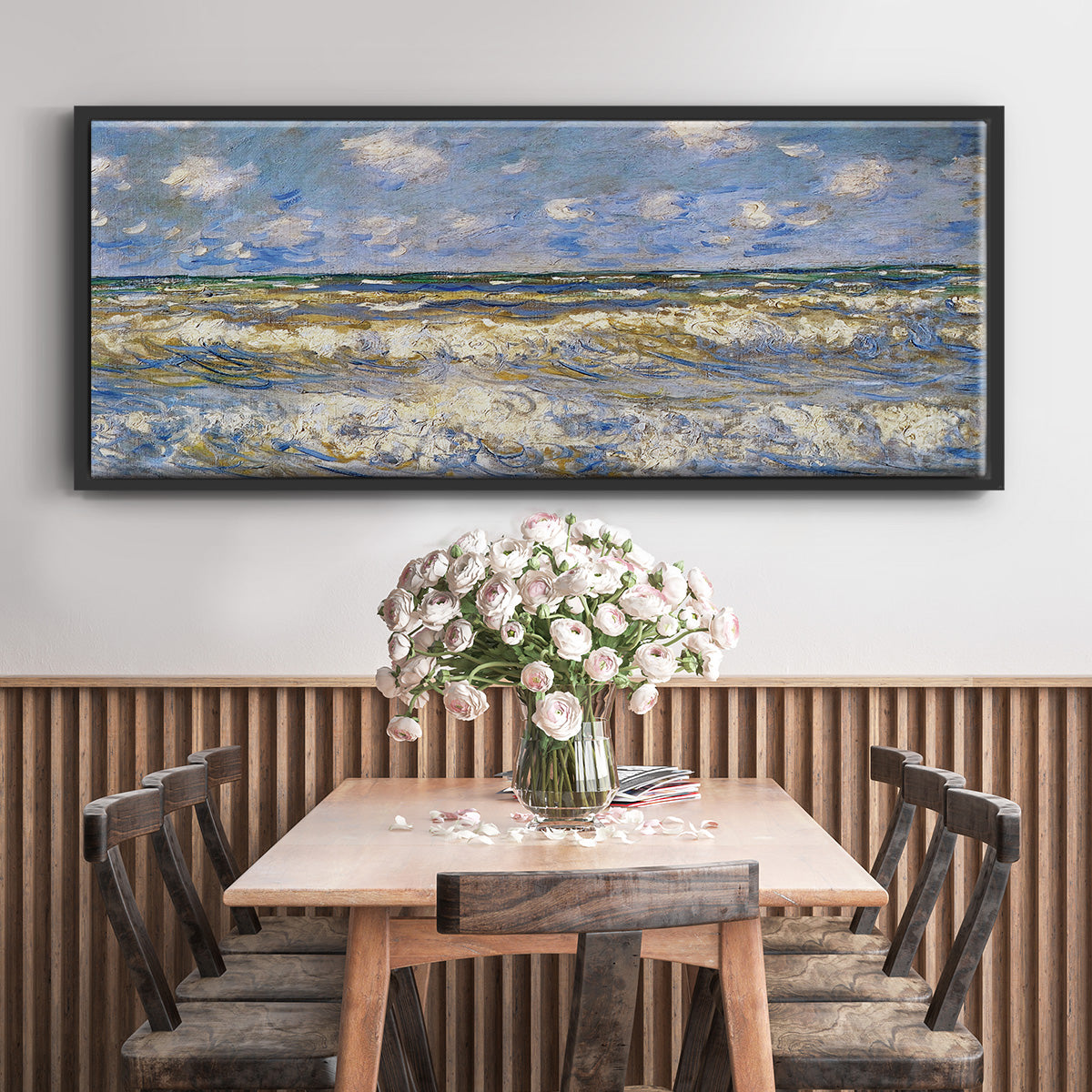 Rough Sea, 1881 - Floater Framed Canvas Print