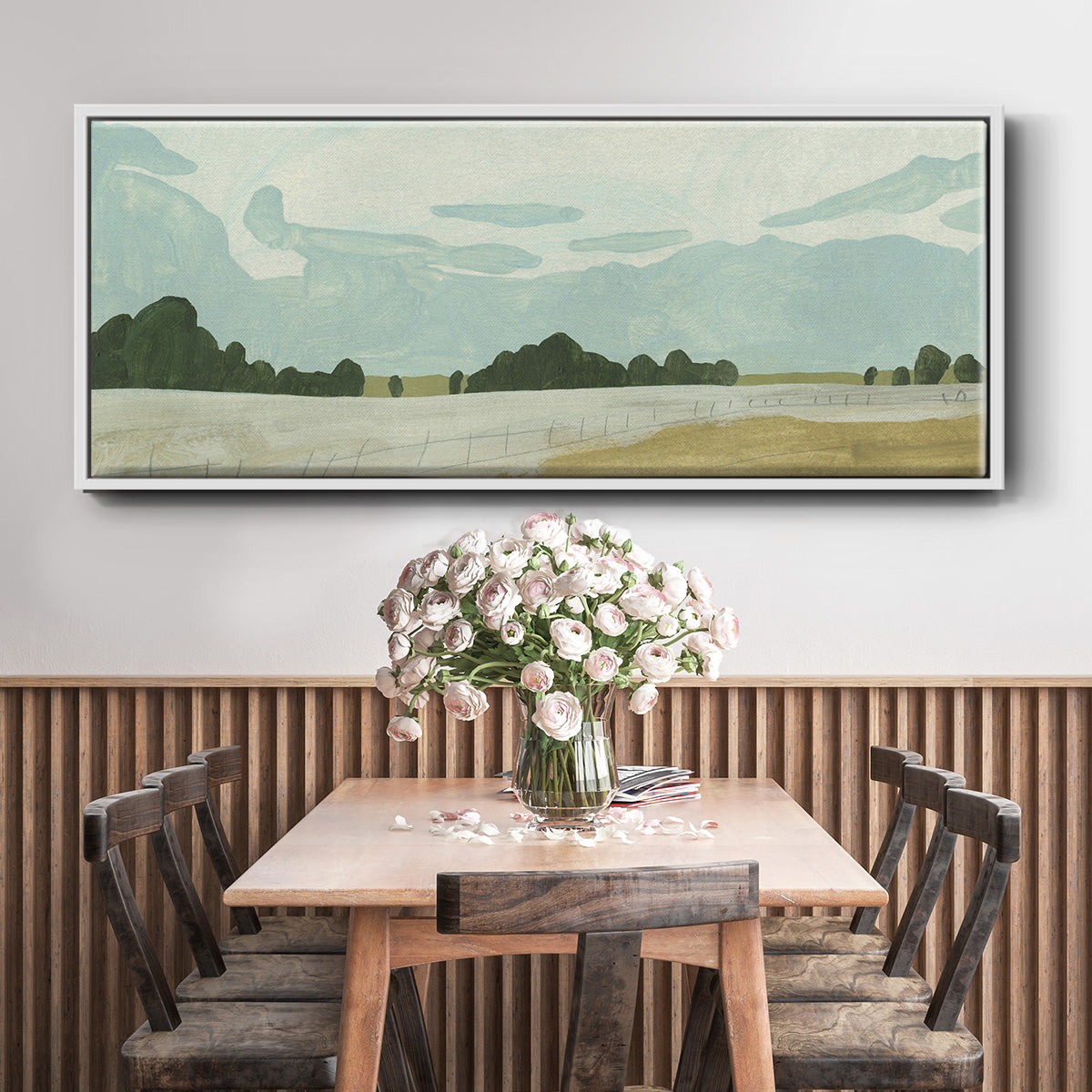 Farmland Study II - Floater Framed Canvas Print