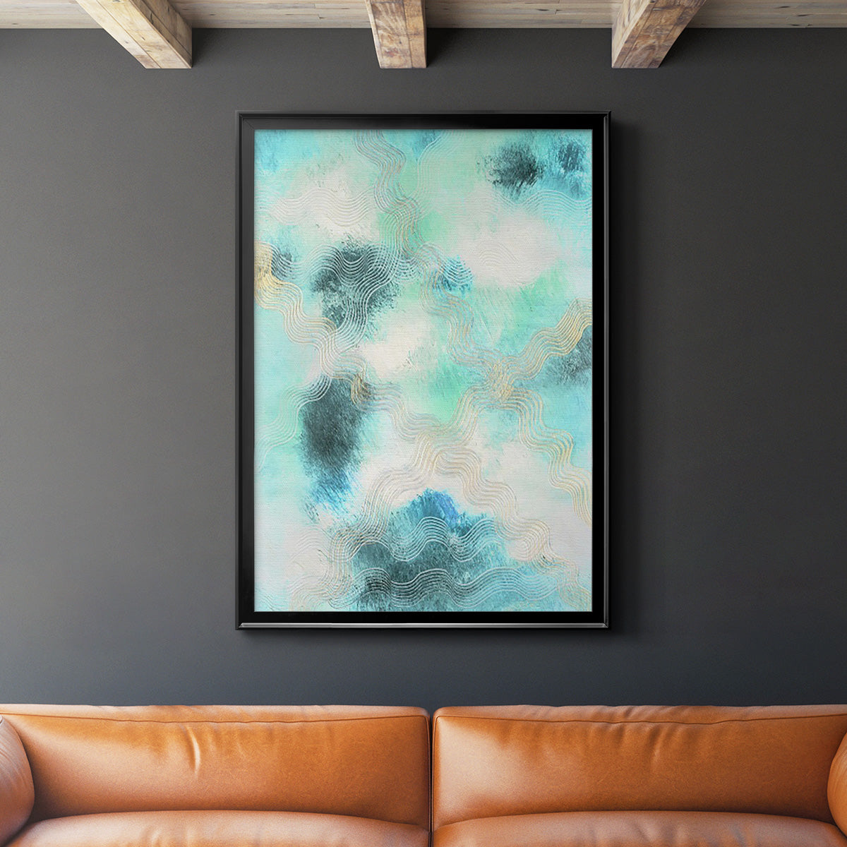 Blue Shift I - Modern Framed Canvas Print